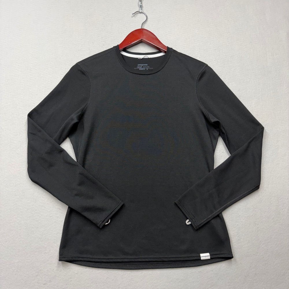 Patagonia Base Layer Womens M Black Capilene 3 Midweight Polartec Long Sleeve